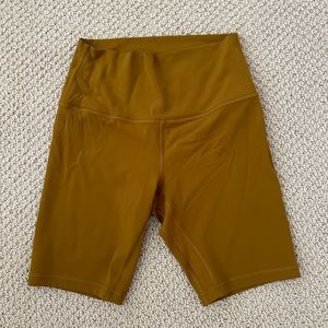 Mustard lulu biker shorts